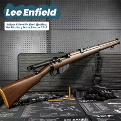 Lee Enfield Sniper Rifle with Shell Ejecting Gel Blaster / Darts Blaster 2 in 1