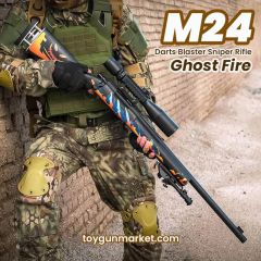 M24 Darts Blaster Ghost Fire Sniper Rifle with Shell Ejecting